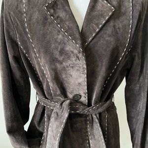 SOLD - ROXY Brown suede jacket Fits like Medium
